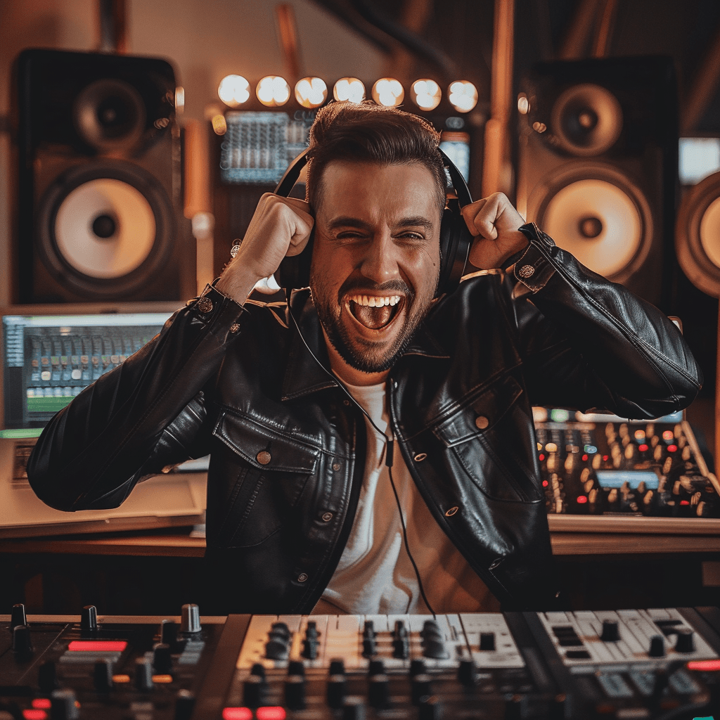 AI Jingle Maker AI Generated Image Happy Young Male DJ.png